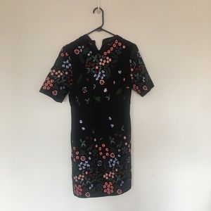 Zara floral embroidered dress